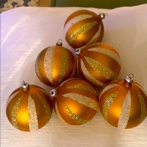 Italian “Unbreakable” Gold Vintage Ornaments three Sets of 6 bulbs